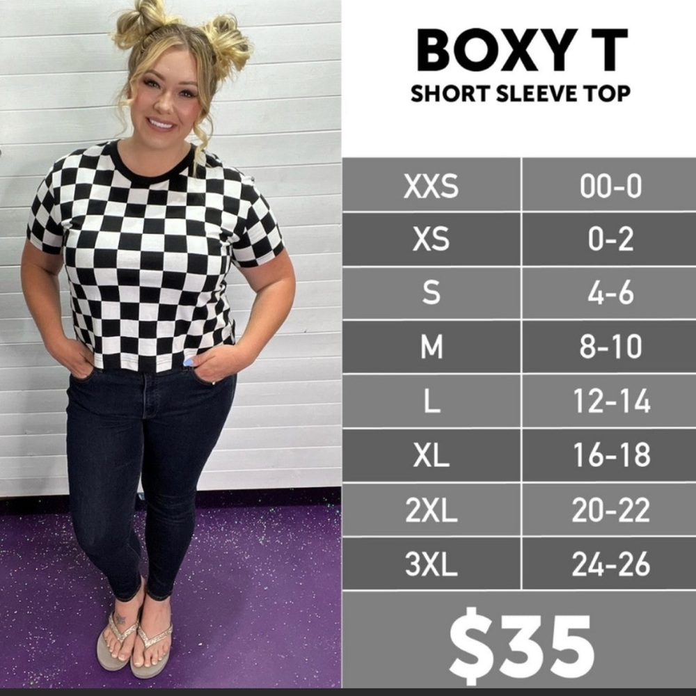 Lularoe Boxy T size medium- tie die - Picture 5 of 6